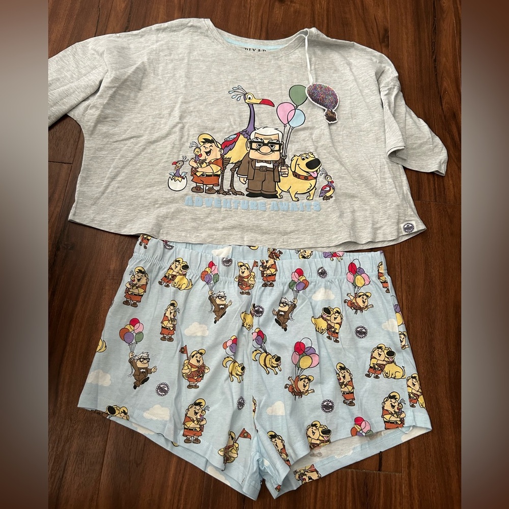 Disney up adventure awaits 
Large Women’s shorts pajama set nwt